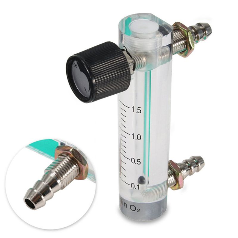 Zuurstof Luchtstroom Meter 0-1.5LPM 1.5L Flowmeter Met Regelklep Voor Oxygen Air