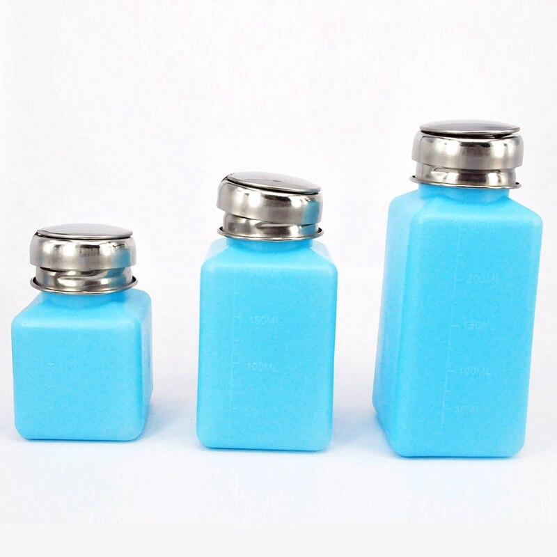 Products Red, White, Blue Push Alcohol Bottle 100 180 250ML Industrial Corrosion Resistant Anti-Volatilization