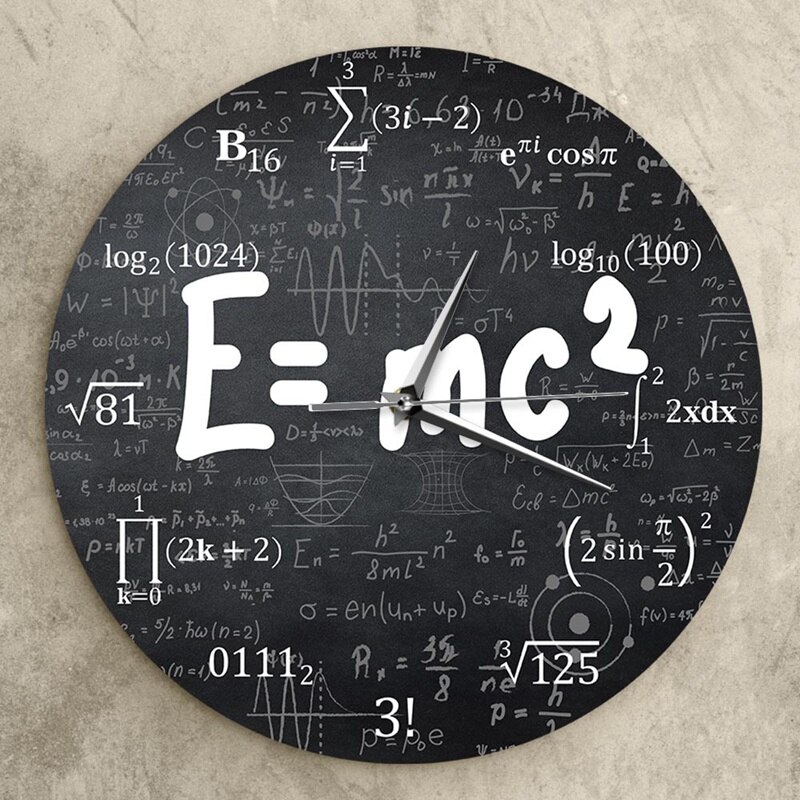 Theory of Relativity Math Formula Wall Clock Scientist Physics Teacher School Classroom Decor