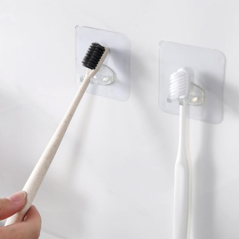 1/4Pc Verwijderbare Tandenborstelhouder Transparante Travel Stand Wc Scheerapparaat Organizer Kids Tandenborstel Opbergrek Badkamer Gadget