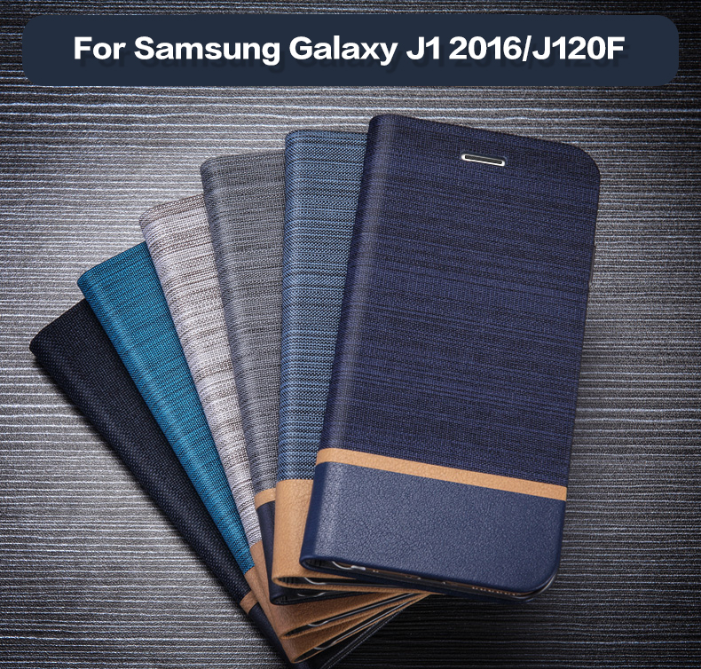 Leather Phone Case For Samsung Galaxy J1 Flip Book Case For Samsung Galaxy J1 Business Wallet Case Silicone Back Cover