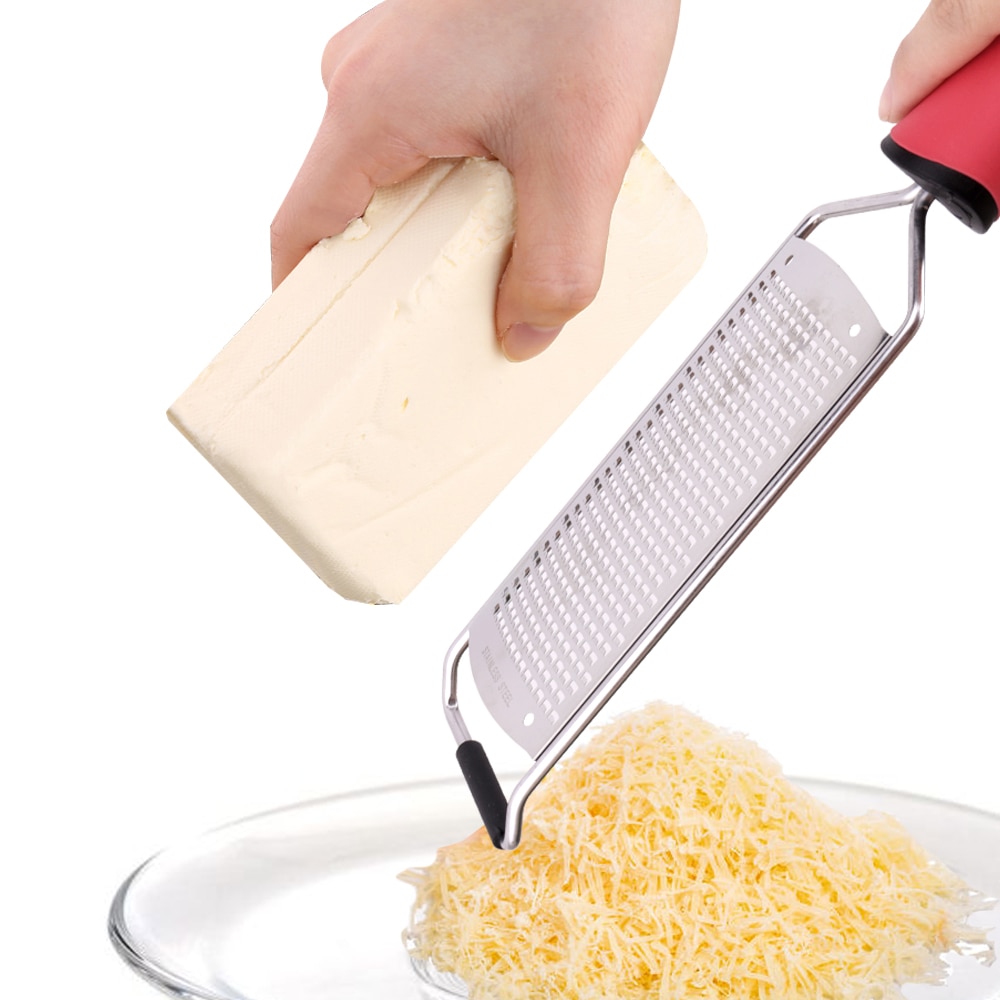 Stainless Steel Cheese Grater Butter Slicer Grater Lemon Carrot Vegetable Cutter Grater Kitchen Tools Plastic Non-slip Handle