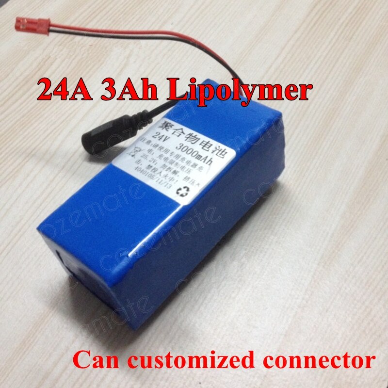 Lithium Batterij 24 v Oplaadbare 3000 mah 24 V 3AH Li Polymeer Bateria voor Pijp Robot Luidspreker Pedicure Bed Instrument monitor