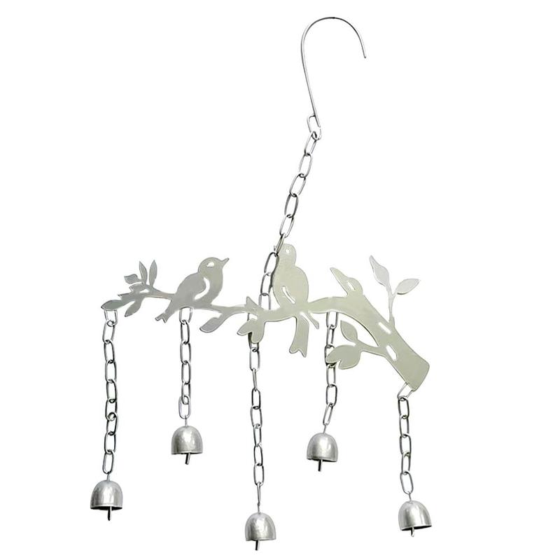 Birds Bells Wind Chime Metal Wind Chime Two Birds Garden Wind Chime Cross-border Decorative Garden Garden Wind Chimes: Default Title