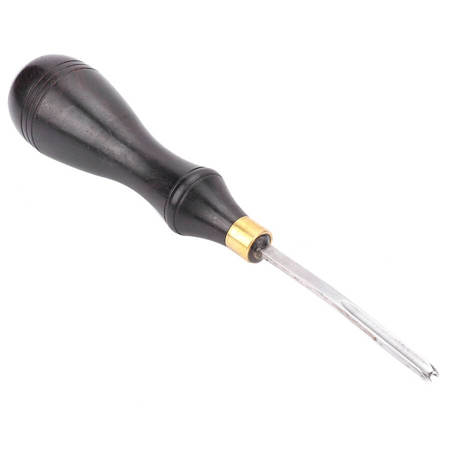 Sharp Leather Edge Beveller Steel Blade Ebony Handle DIY Leathercraft Edger Trimming Tool Leather Beveler DIY Cutting Hand Craft