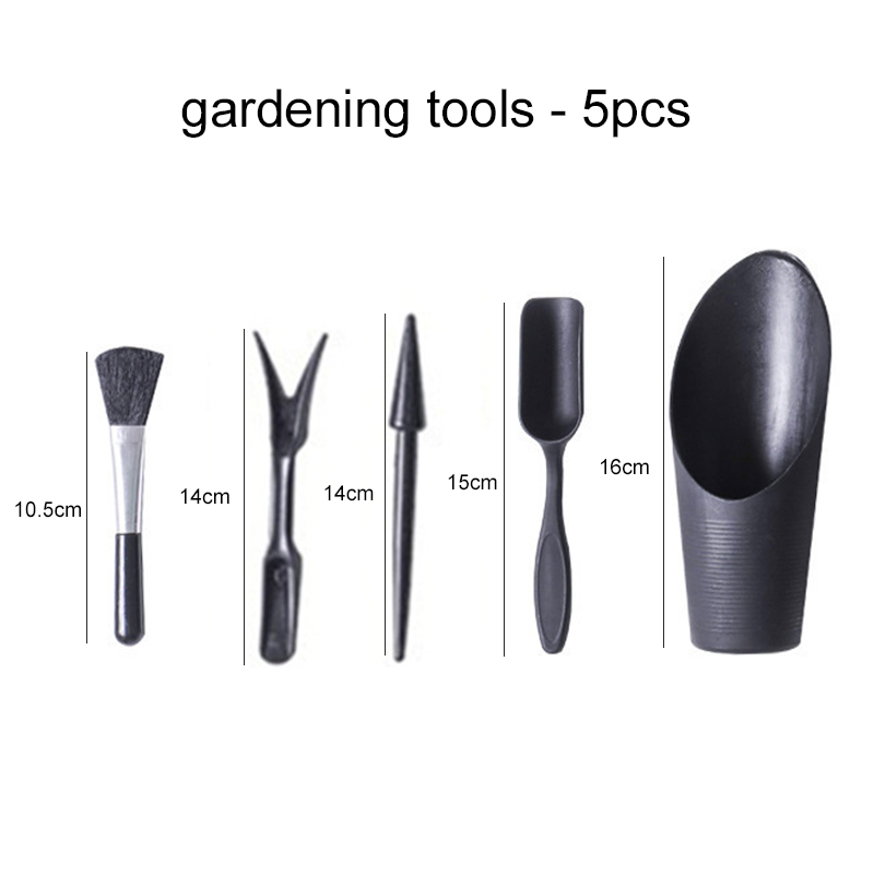 Mini juego de herramientas de jardinería, tablero de etiquetas, plantas de jardín de plástico, cultivo de plantas en macetas suculentas para el hogar, perforación, siembra, TMZ: Blanco