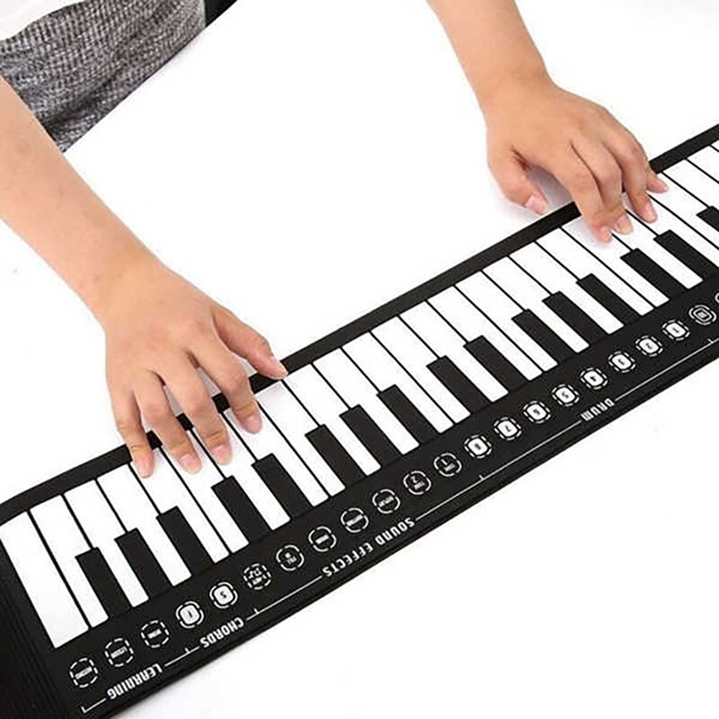 Aufrollbares klavier mit 49 tasten, tragbares keyboard für kinder, anfänger, familien, reisen und erwachsene