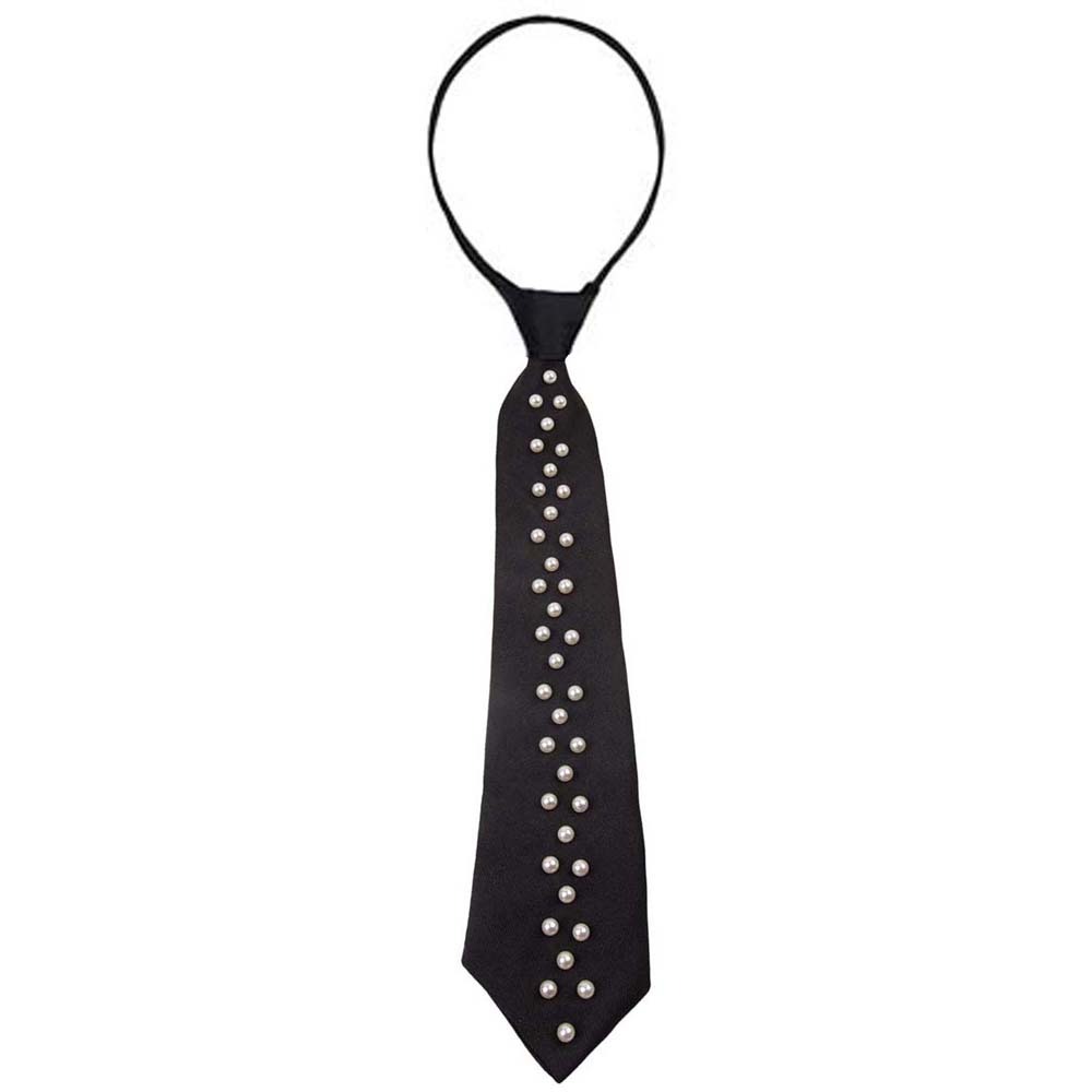 Clothing Decoration Korean Style Pearls Tie Tassels Black Hand-beaded Long Necktie Choker Geometric Decoration Shirt Tie Women: army green