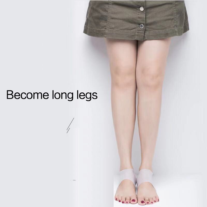 1 par osynlig höjd ökad innersula silikon hälsockor för kvinnor herr sulor 2-5cm innersulor för plantar fasciitis sko sula