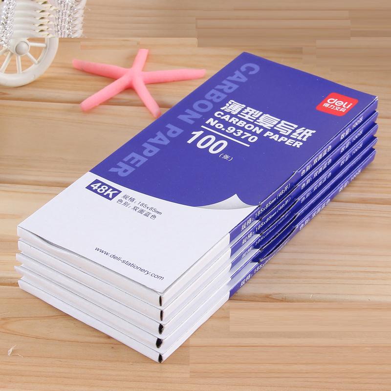 48k 100Sheets 97Blue + 3Red Color Carbon Paper Double Sided Copy Paper 85x185mm Office Accounting Documents File Bill 9370