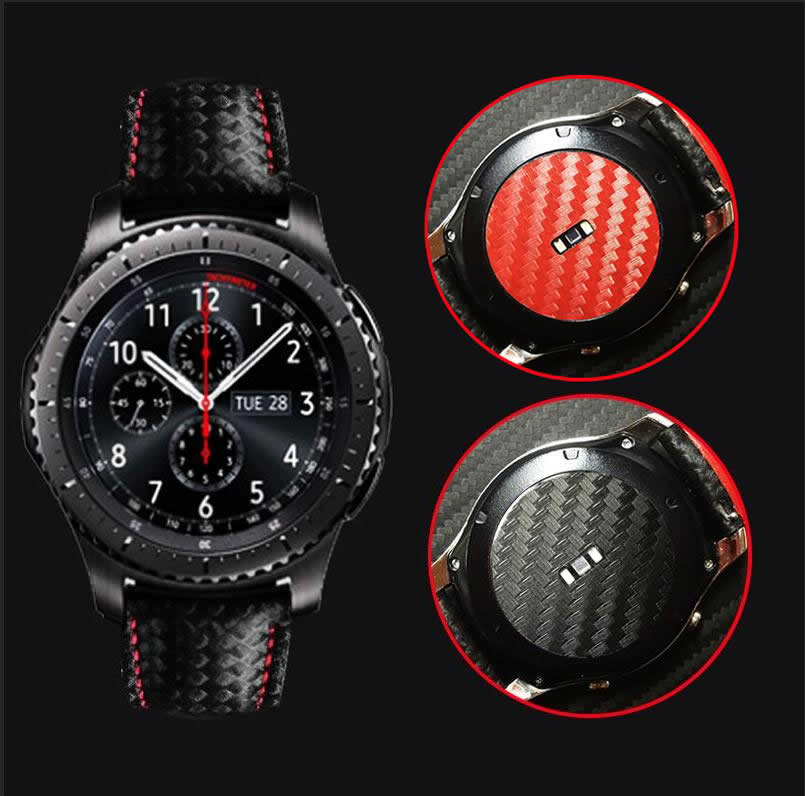 2 STUKS Carbon Fiber Back Screen Protector Film Cover Voor Samsung Gear S3 Classic Horloge Voor Galaxy Horloge Mooi Met uw Horloge