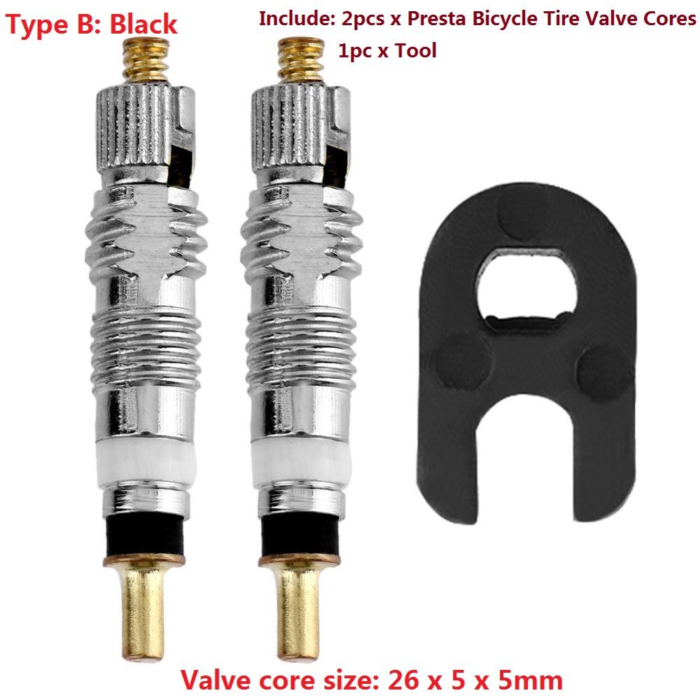 5pc Presta Valve Replacement Core Dust Cap Fitting Tool Key Kit Set Bicycle Bike