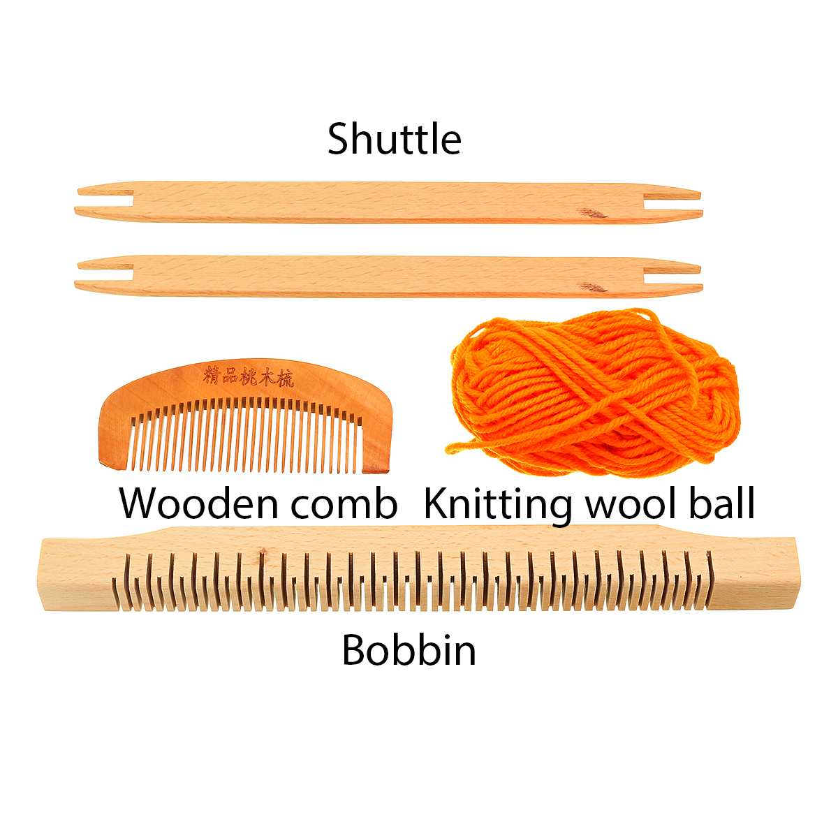 Wooden Tapestry Weaving Loom Kit Looms Hand-Knitted Machine DIY Woven Set Sewing Machine Home Waving Accessories Handmade Hook