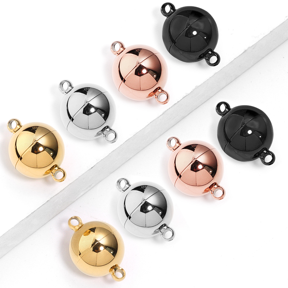 2 pz/lotto fermagli magnetici forti in acciaio inossidabile per la creazione di gioielli connettori con chiusura magnetica accessori per collane braccialetto fai da te
