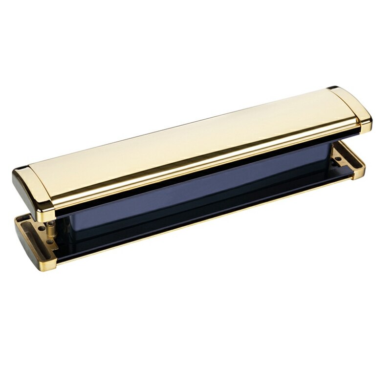 Villa Stainless Steel Letter Box ,Double Glass and Wooden Door Letter Box Golden