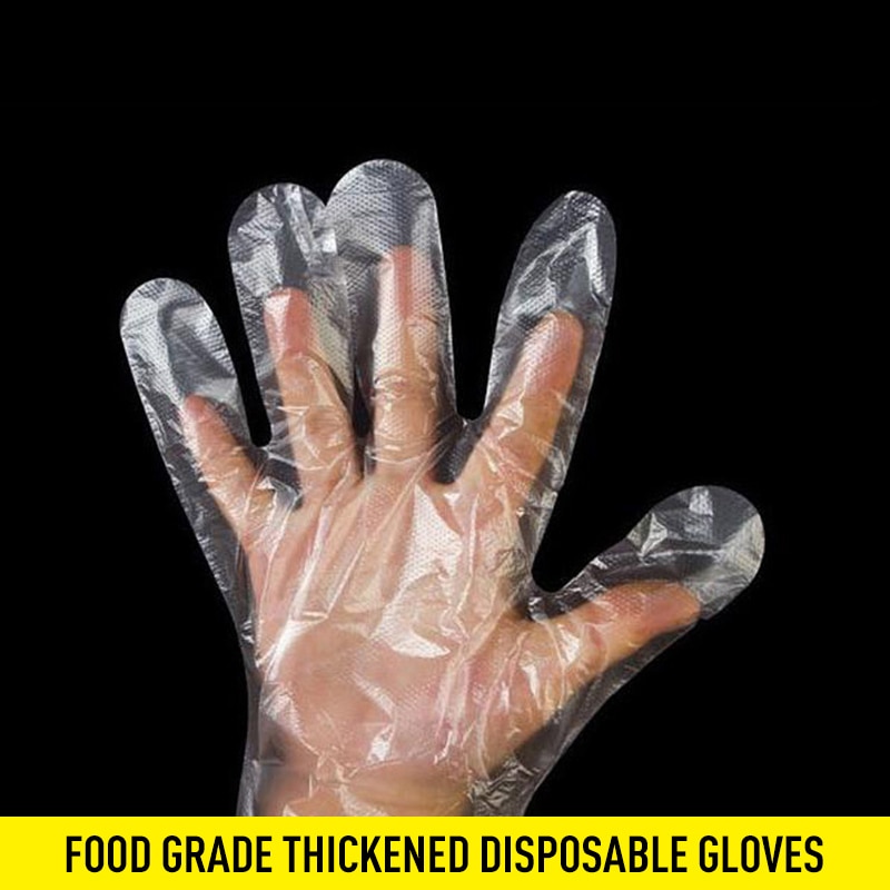 100 unids/caja guantes de vinilo resistentes al agua, guantes de limpieza desechables para el hogar, comida transparente, restaurante, cocina, guantes de limpieza para comer