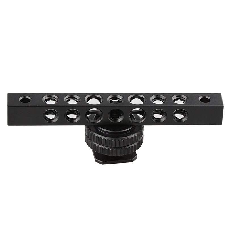 Camvate Cool Black Aluminium Kaas Bar Met 1/4-20 Draad Gat Voor Monitor Converteren Koud Shoe Camera Accessoires c1483