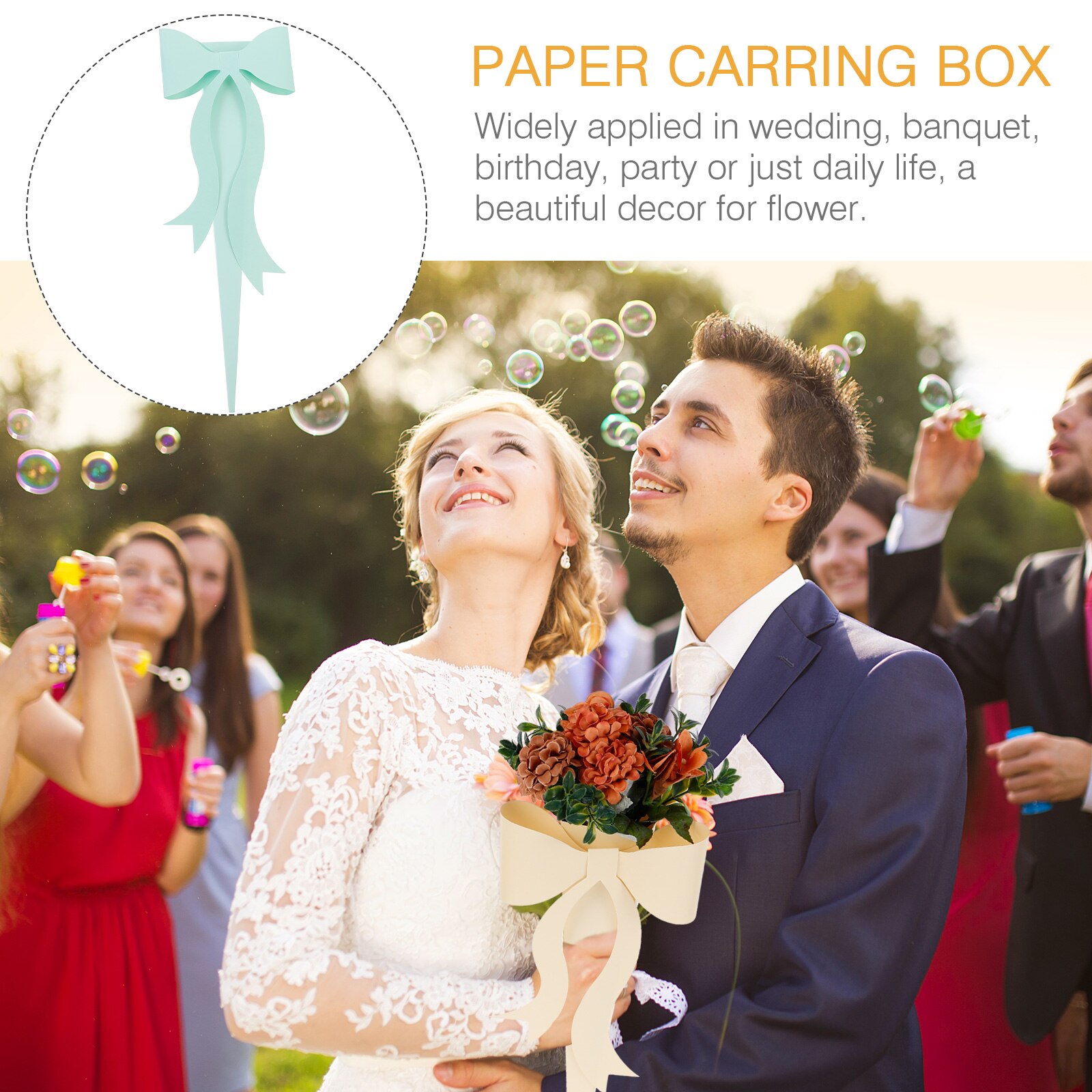 10 Sets Flower Packing Box Handheld Flower Wrapping Box Decorative Box for Bouquet