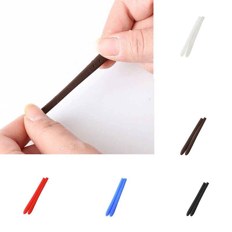 Soporte antideslizante para lentes de silicona, ganchos para la oreja, para gafas de sol, Protector de piernas, accesorios para gafas, 1 par