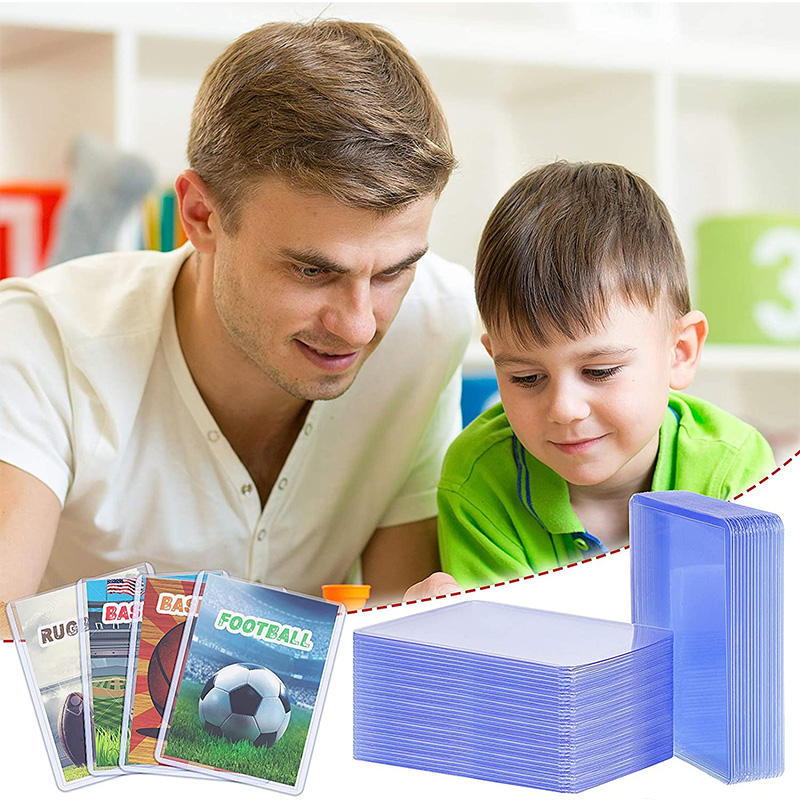 Cargador superior 35PT, protector transparente para tarjetas comerciales, soporte de carga superior, fundas de tarjetas de plástico duro, soporte para tarjetas deportivas de béisbol