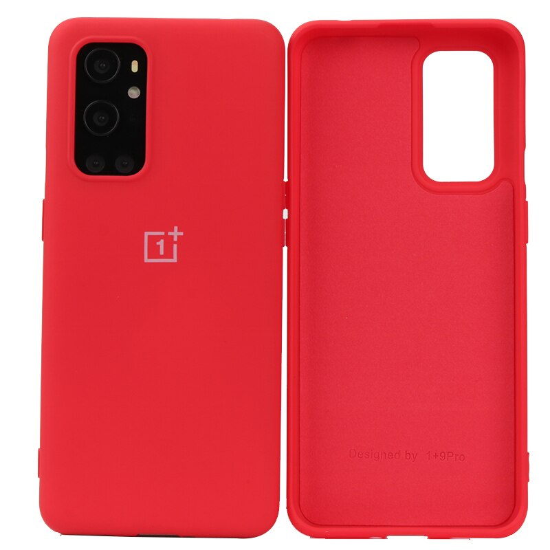 Oneplus 9 9pro flüssigkeit silikon fall für oneplus 9pro original schlank weiche rückseitige abdeckung one plus 9 9 pro silikon fall: For Oneplus 9 pro / Red