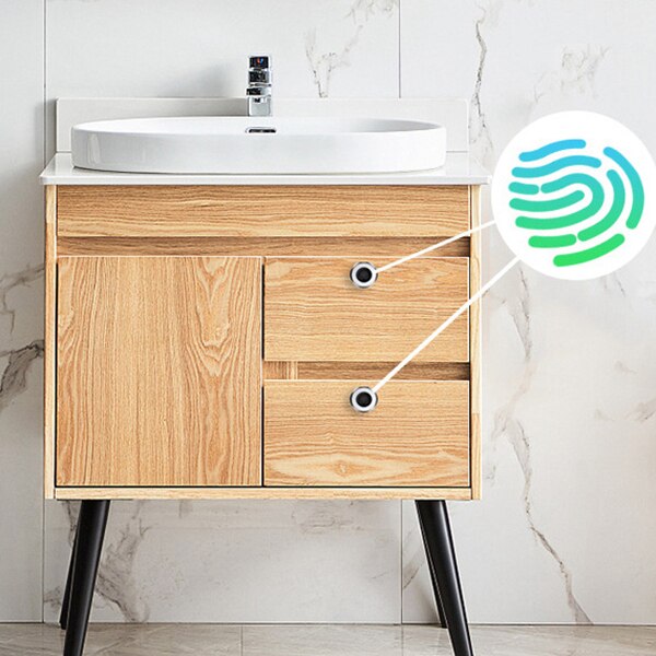 T22 Smart Fingerprint Drawer Lock Metal Furniture File Cabinet Shoe Cabinet Letter Box Safe Lock Fingerprint Drawer Lock