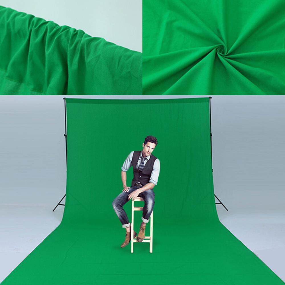 Green Color Cotton Textile Muslin Photo Backgrounds Studio Photography Screen Chromakey Backdrop Cloth