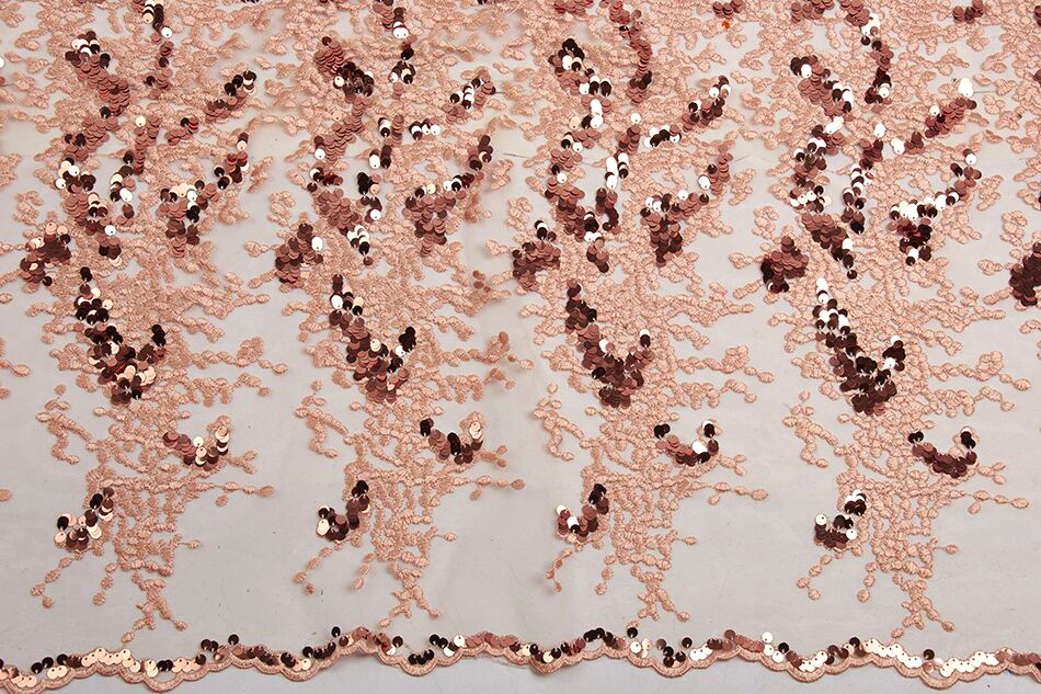 Moderigtigt og populært afrikansk mesh blonde stof pailletter nigerianske blonder tyl fransk blonde stof brudekjole fest 2539b