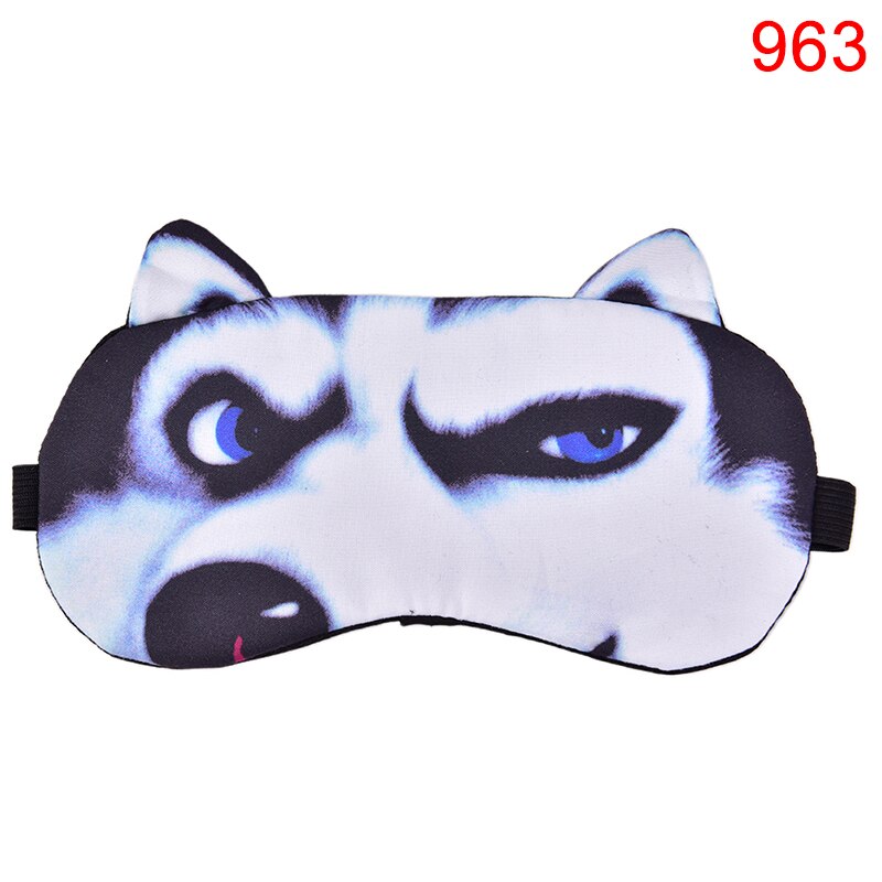 Cute Cat Dog Sleep Mask Eyeshade Cover Eye Mask Natural Sleeping Soft Blindfold Eyepatch Women Men Sleep Eyeshade Eye Cover: 963