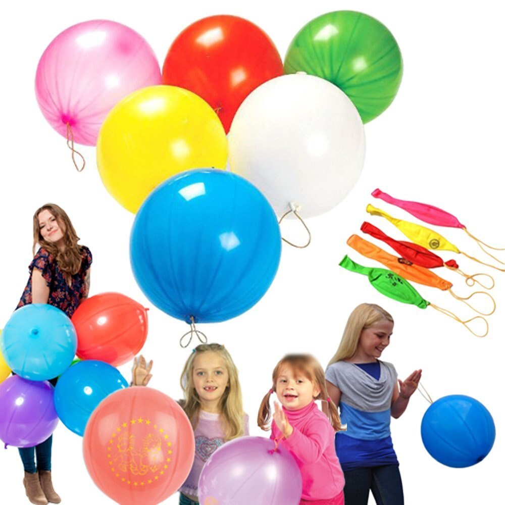 NASTASIA Leuke Ballonnen Neon Punch Ballen met Rubber Band Handvat (50 Stuk 18 ") -diverse Kleuren