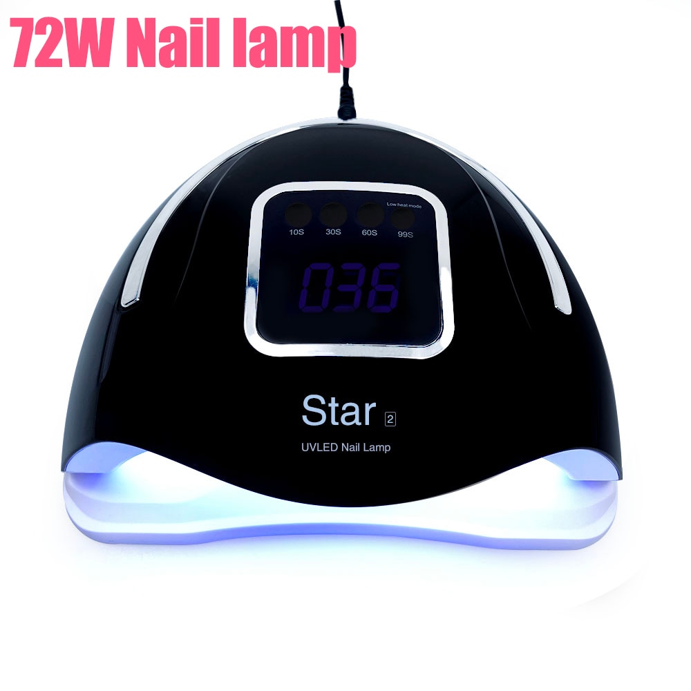 Professionele 72W 36LEDs Nail Droger Ijs Nagel lamp UV LED Hybrid Licht Manicure Lade Alle Gel Auto Sensing 10s Fast Dry Gratis