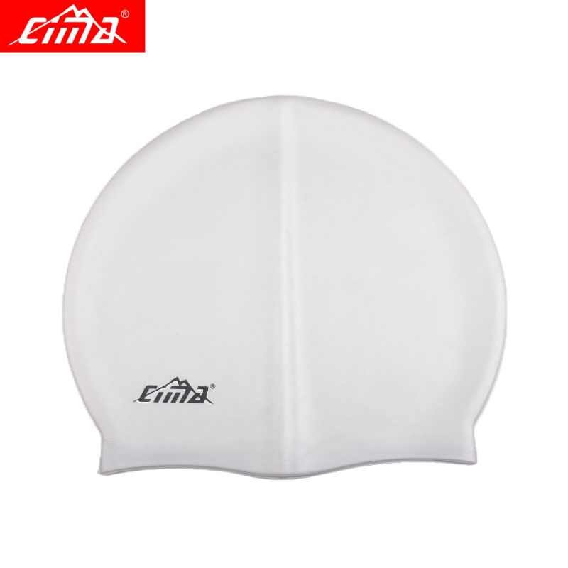 Adult Silicone Swimming Cap Men Women Rubber Waterproof petal Swim Pool Caps Diving Hat protect Teens: Gray