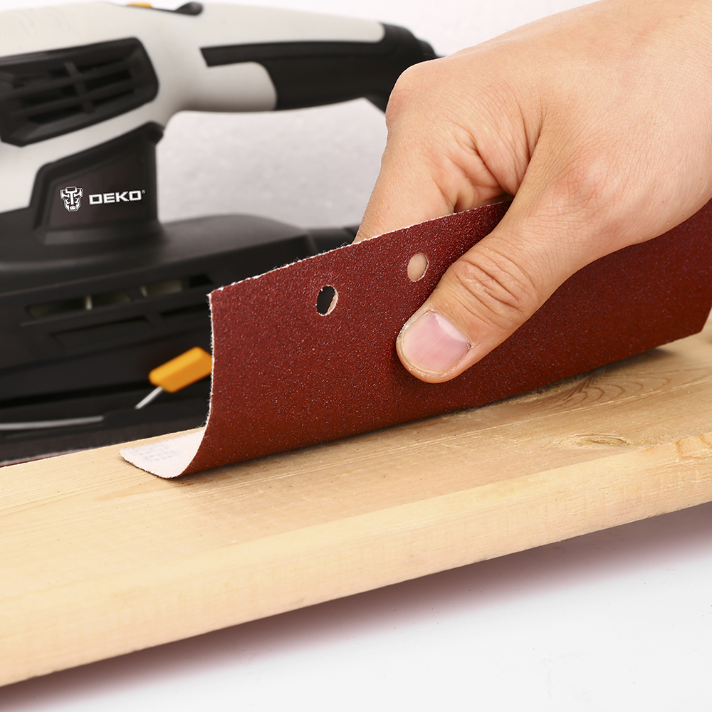 DEKO 20pcs Flat sandpaper, Sanding Paper ,Grit 40-400,Widely used in metal, woodworking for DKFS16Q1