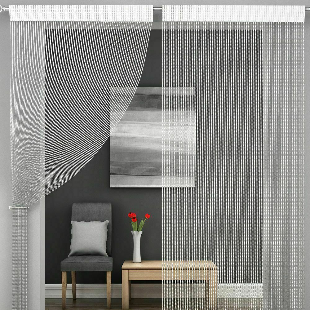 100 x 200cm skinnende kvast-line gardiner stue snoregardin vindue dør skillevæg drapere stue kappe boligindretning