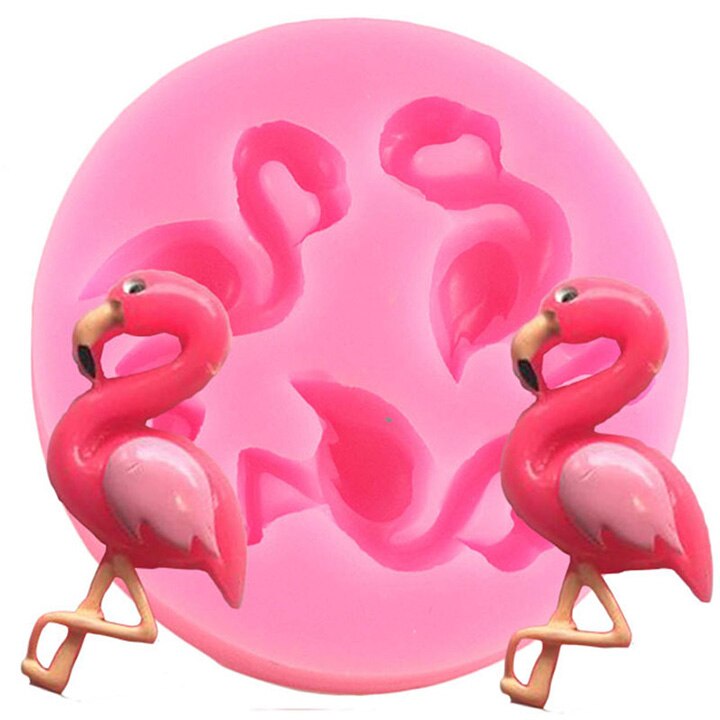 Moule en Silicone flamant rose, fleur, tortue, feuille, chocolat, Fondant, fête d&#39;été, outils de décoration de gâteaux, résine, argile: CD424