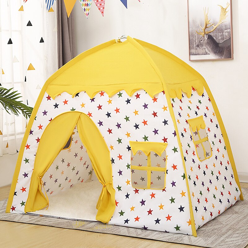 130*100*130cm Kids Indoor Outdoor Castle Princess Tent Bed Little Castle Princess Oversized House Folding Game Birthday: G