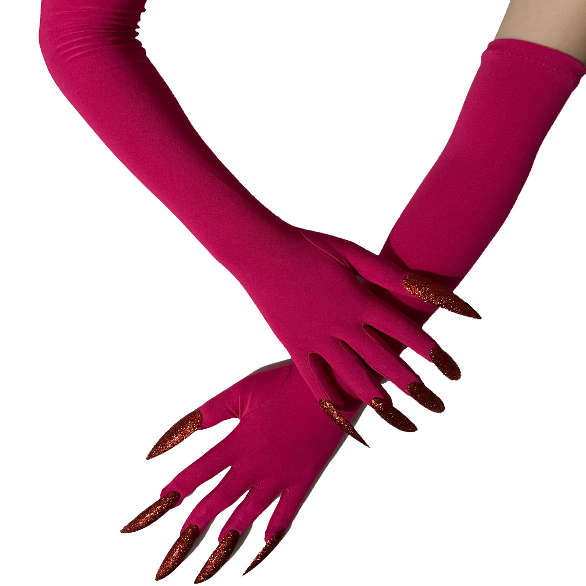 Coole Halloween Handschoenen Ghost Claw Dress Up Handschoenen Mode Rode Handschoenen Lange Nagels Cosplay Halloween Grappige Handschoenen C068