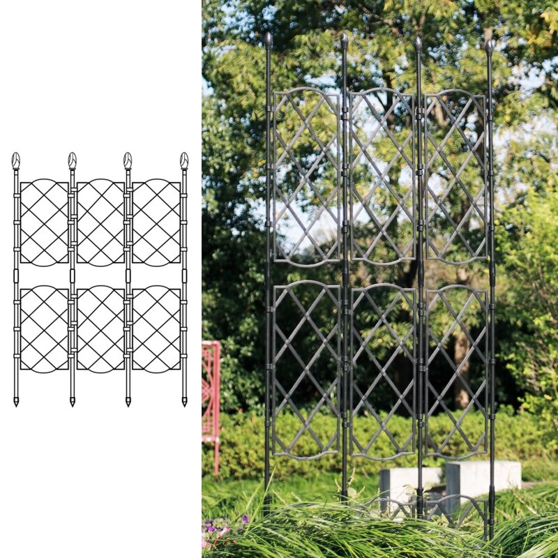 Enrejados de jardín para plantas trepadoras, enredaderas de hierro a prueba de óxido, verduras, flores, enredaderas de alambre de Metal para Patio