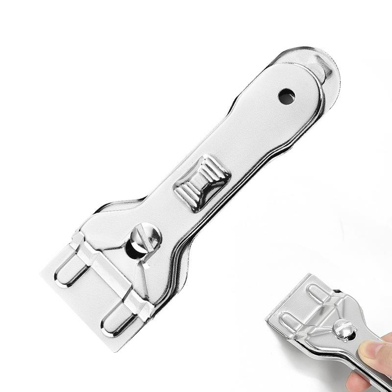 Schraper Zuigmond Keramische Oven Vitroceramica Venster Spatel Clear Vloeren Schraper Gereedschap Set Kalefateren Removal Tool Schraper: Donkergrijs