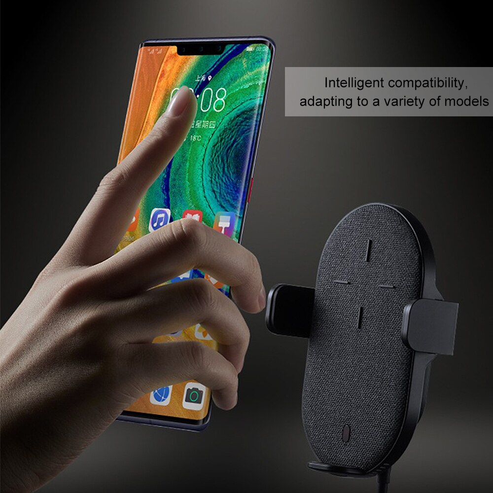 Huawei-cargador de coche inalámbrico de carga rápida, soporte de teléfono estándar Qi de 27W, carga rápida para P40 Mate 30 Pro iPhone 11