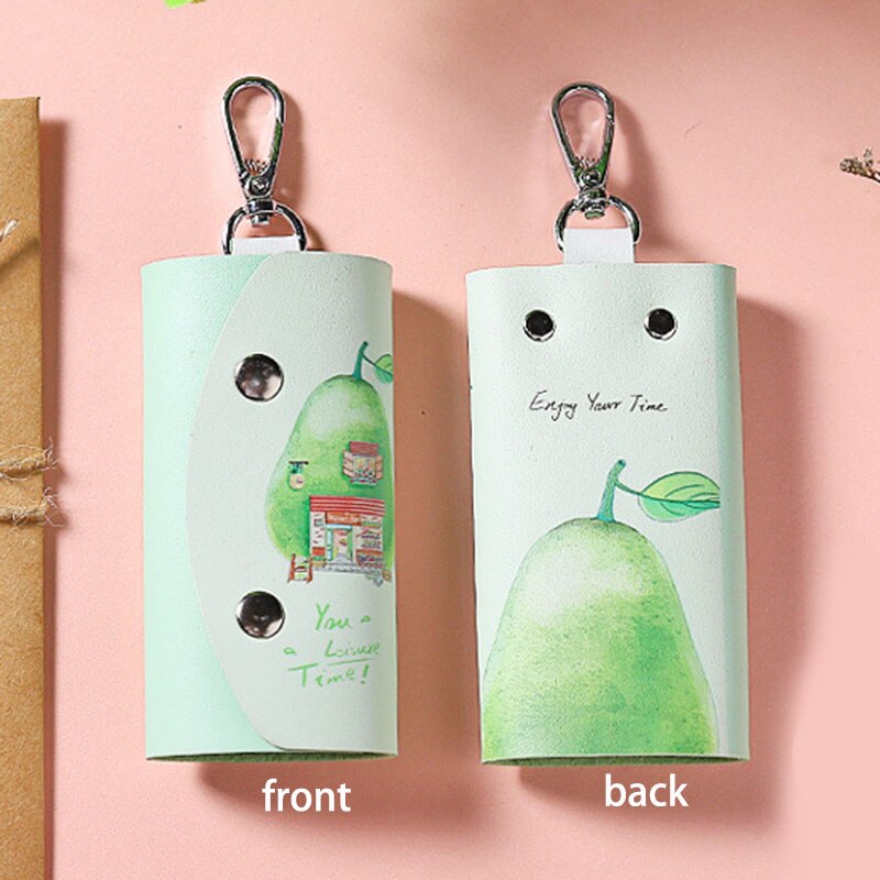 Nouvelle mignon animaux clé sac pour femmes PU cuir porte-clés portefeuilles femmes de ménage voiture porte-clés étui cuir porte-clés pochette: 3