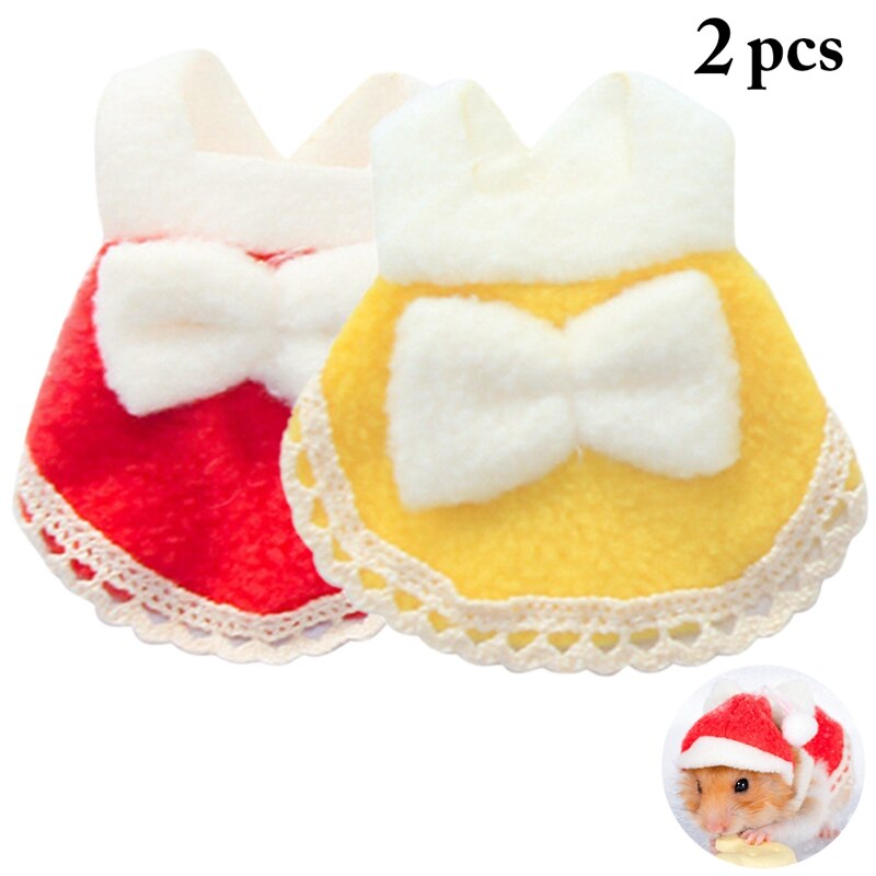 2PCS Cute Small Animal Clothes Cotton Skin Friendly Hamster Dress Hamster Clothes For Small Animals Products