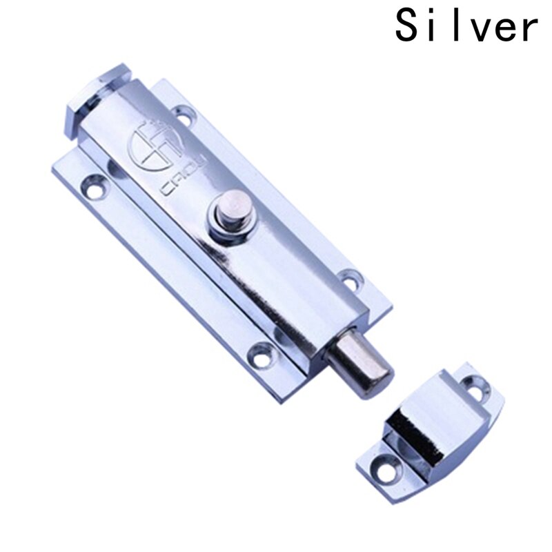Long Silver Stainless Steel Door Latch Sliding Lock Bolt Latch Hasp Staple Gate Safety Lock