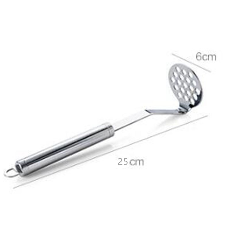 Practical Stainless Steel Tube Handle Potato Masher Mashed Vegetable Device Pressure Mud Tool Kitchen Accessories