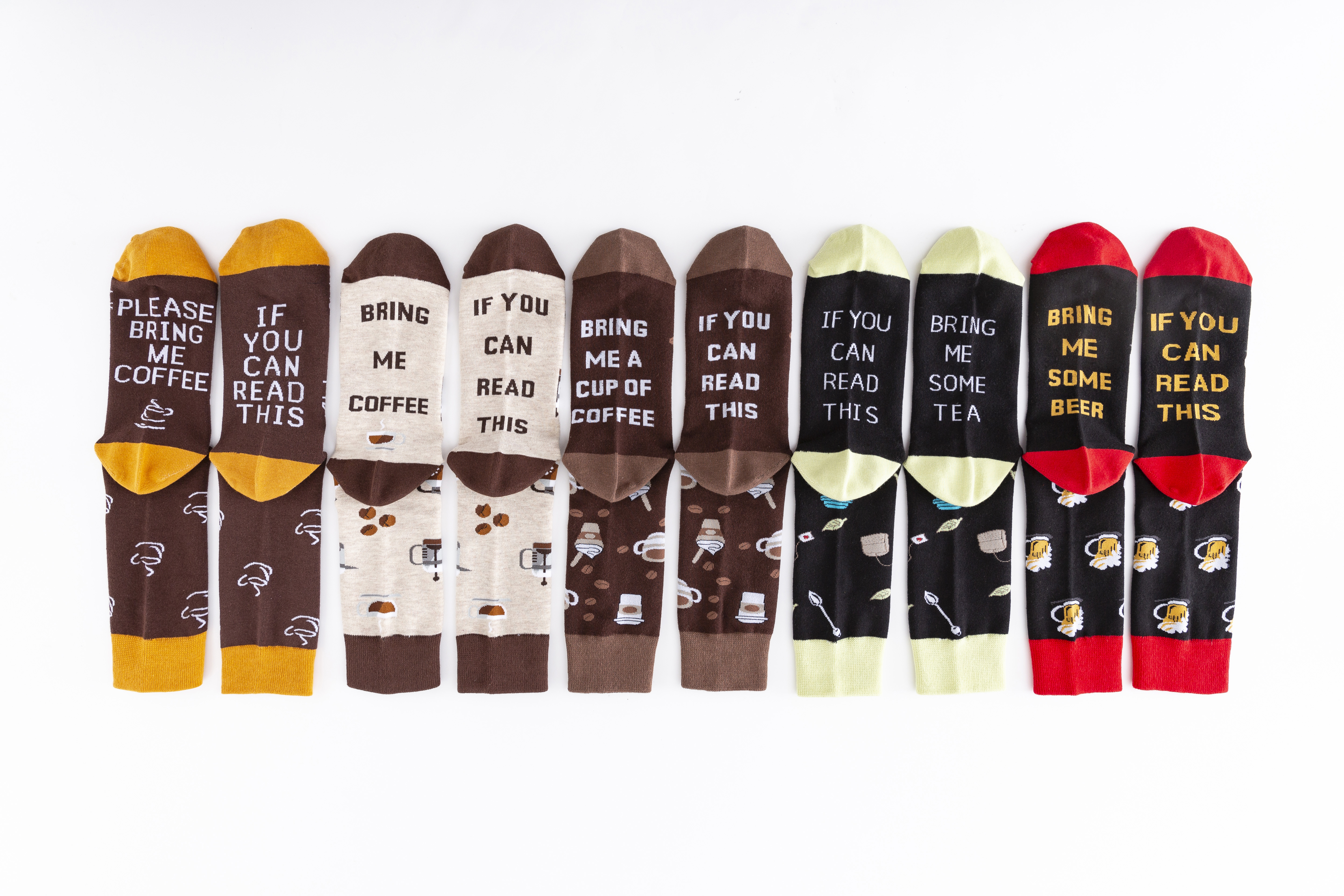 chaude coloré café bière boisson modèle nouveauté équipage hommes drôle nourriture Kawaii Sokken décontracté coton chaussettes pour homme