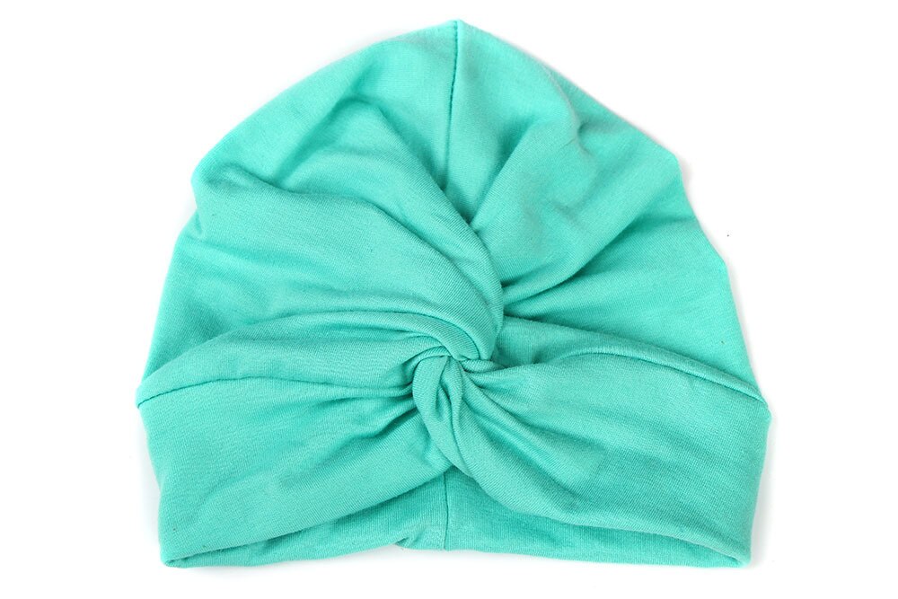 Pudcoco infantile Del bambino Turbante Cappelli Del bambino Del bambino Dei Capretti Del Ragazzo Della Ragazza Miscele del Cotone Cappello Molle Bello Sveglio Appena nato del Cappello Della Protezione di 0-2anni: verde