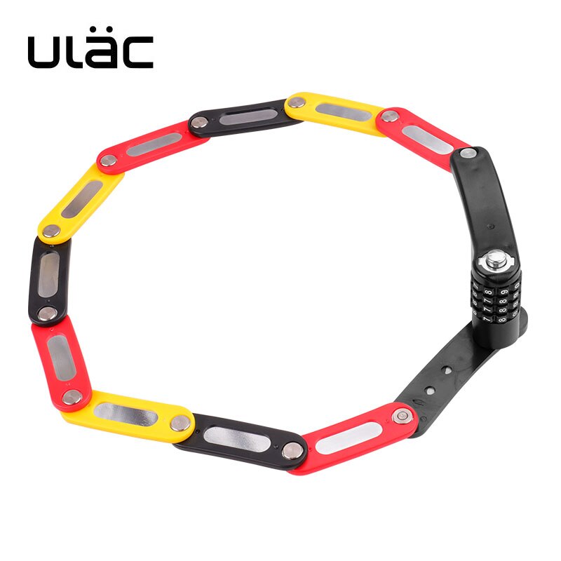 Bicycle Folding Combo Lock 70cm Arm 4 Codes Resettable Light Weight Pocket Size ULAC Anti-theft Bike Safety Lock