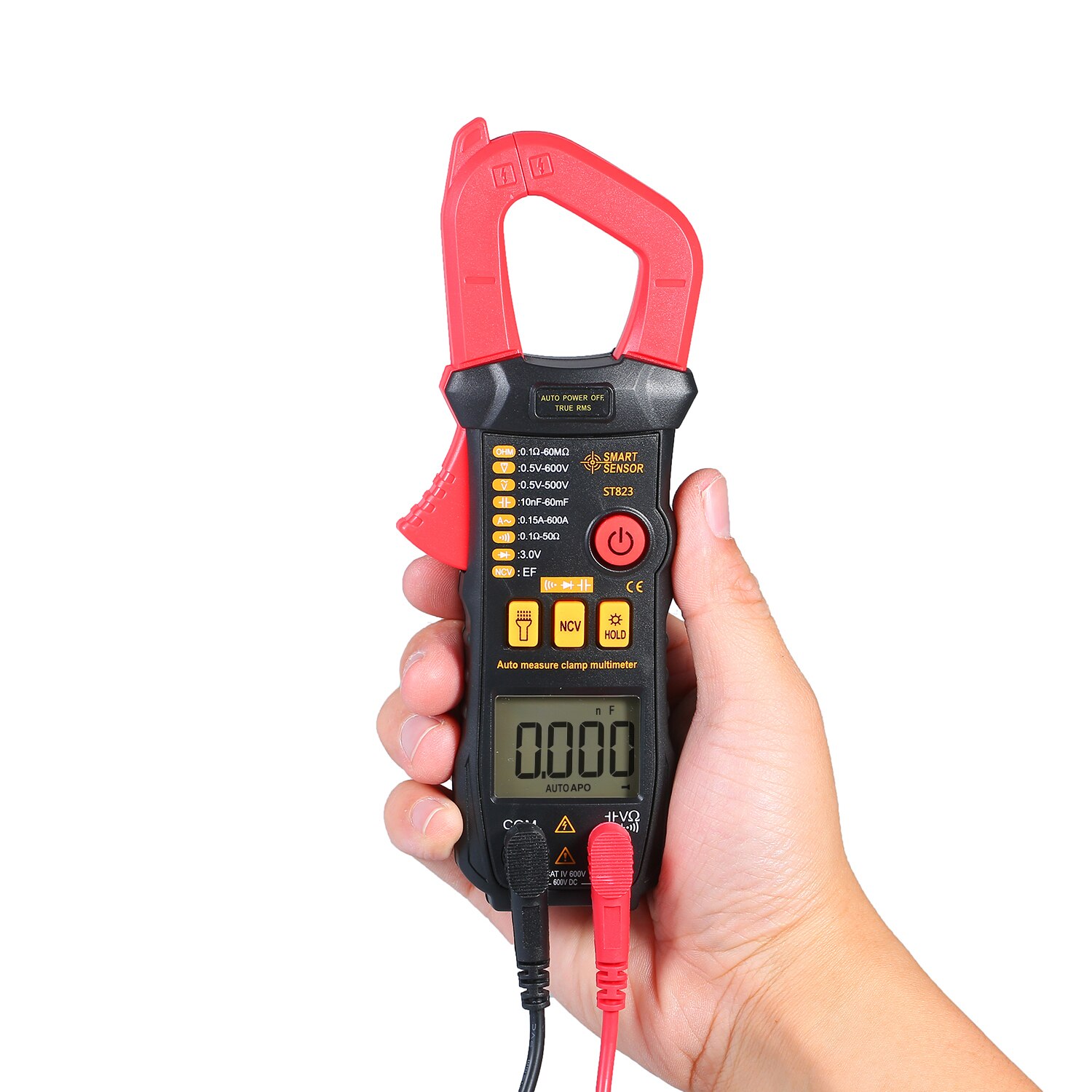 SMART SENSOR Digital Clamp Meter High Precision Manual Range Multimeter AC Clamp Ammeter Clamp Gauge ST821 ST822 ST823