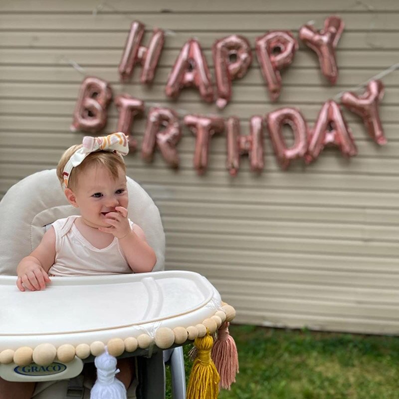 Happy Birthday Balloons Banner Buchstaben Folie Ballons für Baby Dusche Kinder Geburtstag Party Dekoration Alphabet Air Ballon Girlande