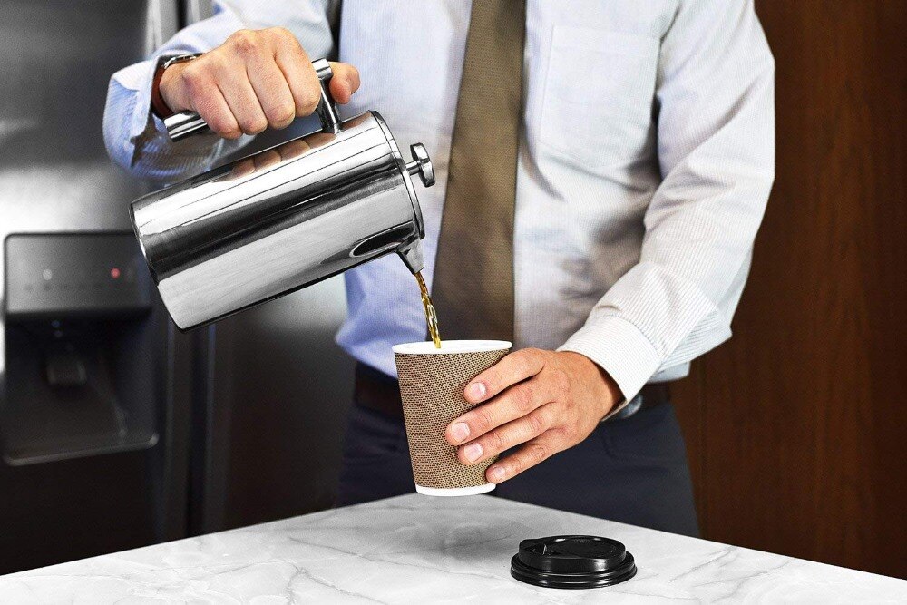 8oz premium engangspapir kaffekopper med låg stilfuld krusvæg dobbeltvæg isoleret takeaway kaffekop -50 pakker